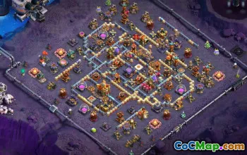 town hall 16, trophy/war base layout #41898