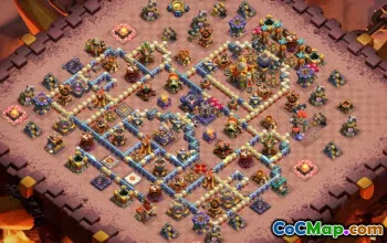town hall 16, trophy/war base layout #41945