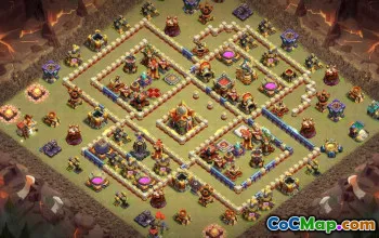 town hall 16, trophy/war base layout #41964