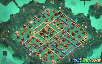 town hall 16, trophy/war base layout #42003