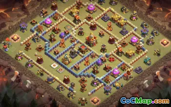 town hall 16, trophy/war base layout #42005