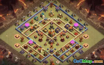 town hall 16, trophy/war base layout #42006