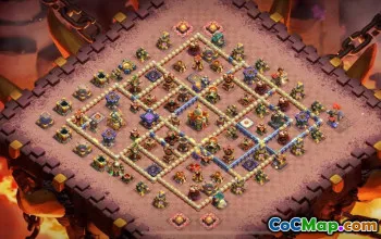 town hall 16, trophy/war base layout #42019