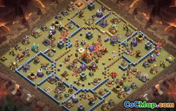town hall 16, trophy/war base layout #42032