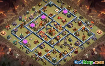 town hall 16, trophy/war base layout #42037