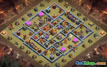 town hall 16, trophy/war base layout #42038