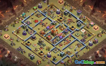 town hall 16, trophy/war base layout #42077