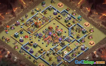 town hall 16, trophy/war base layout #42092