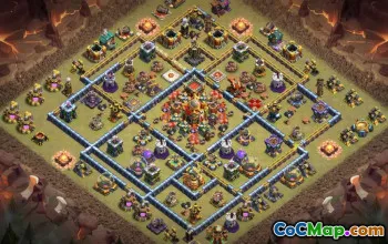 town hall 16, trophy/war base layout #42093