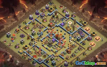 town hall 16, trophy/war base layout #42094