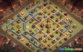 town hall 16, trophy/war base layout #42099