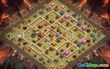 town hall 16, trophy/war base layout #42102