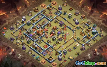 town hall 16, trophy/war base layout #42150