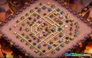 town hall 16, trophy/war base layout #42156