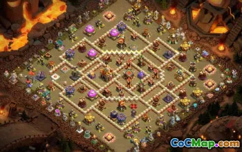 town hall 16, trophy/war base layout #42157