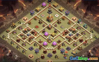 town hall 16, trophy/war base layout #42165