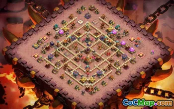 town hall 16, trophy/war base layout #42171