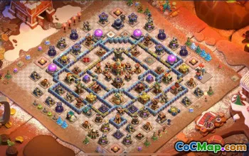 town hall 16, trophy/war base layout #42172
