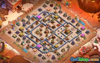 town hall 16, trophy/war base layout #42190