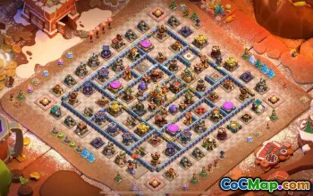 town hall 16, trophy/war base layout #42191