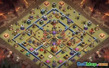 town hall 16, trophy/war base layout #42194