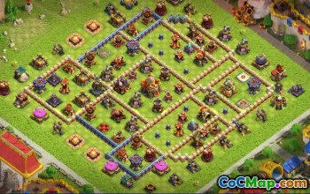 town hall 16, trophy/war base layout #42211