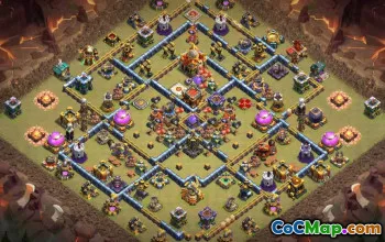 town hall 16, trophy/war base layout #42217