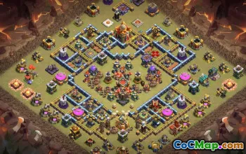 town hall 16, trophy/war base layout #42234