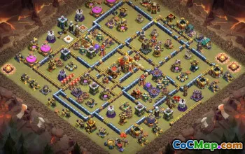 town hall 16, trophy/war base layout #42235