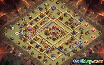 town hall 16, trophy/war base layout #42238