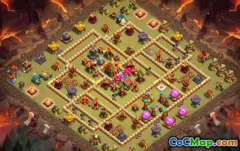 town hall 16, trophy/war base layout #42239