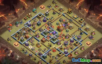 town hall 16, trophy/war base layout #42242