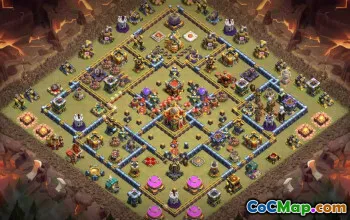 town hall 16, trophy/war base layout #42254