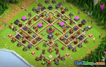 town hall 16, trophy/war base layout #42266
