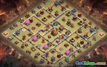 town hall 16, trophy/war base layout #42310