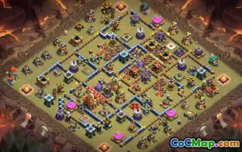 town hall 16, trophy/war base layout #42326