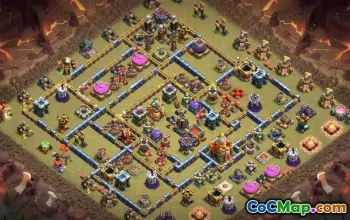 town hall 16, trophy/war base layout #42330