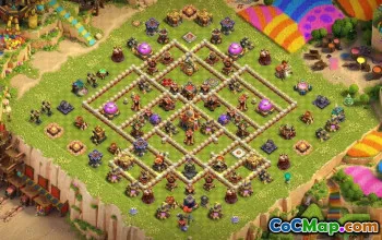 town hall 16, trophy/war base layout #42337