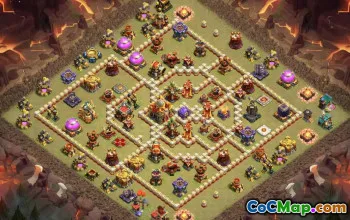 town hall 16, trophy/war base layout #42341