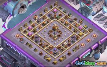 town hall 16, trophy/war base layout #42383