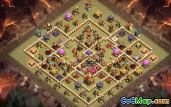 town hall 16, trophy/war base layout #42385
