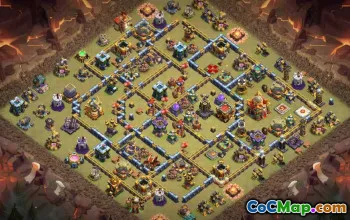 town hall 16, trophy/war base layout #42404