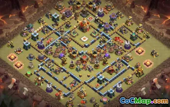 town hall 16, trophy/war base layout #42405