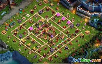 town hall 16, trophy/war base layout #42420