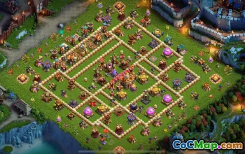 town hall 16, trophy/war base layout #42423
