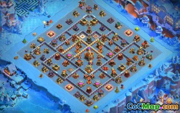 town hall 16, trophy/war base layout #42426
