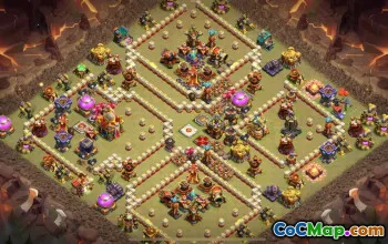 town hall 16, trophy/war base layout #42444