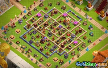town hall 16, trophy/war base layout #42487