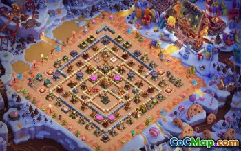 town hall 16, trophy/war base layout #42488