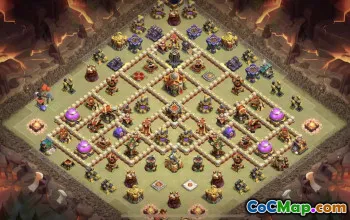 town hall 16, trophy/war base layout #42493